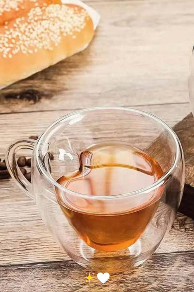 Heart Double Wall Glass Mug