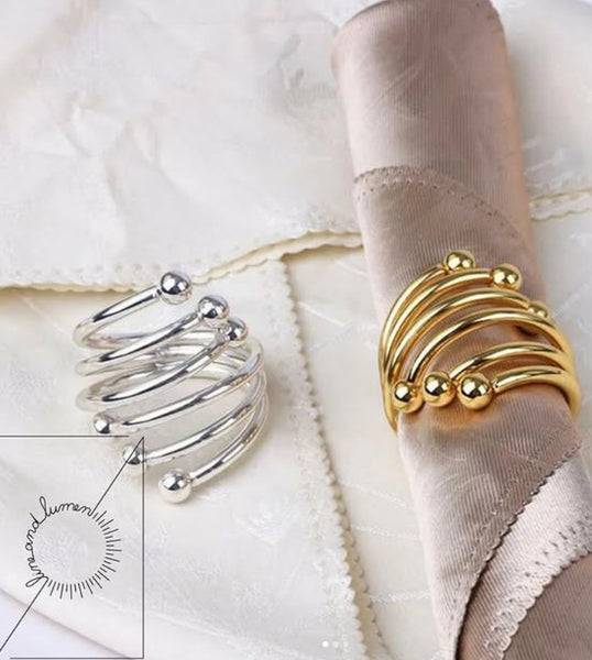 Silver Swirl Elegant Napkin Ring