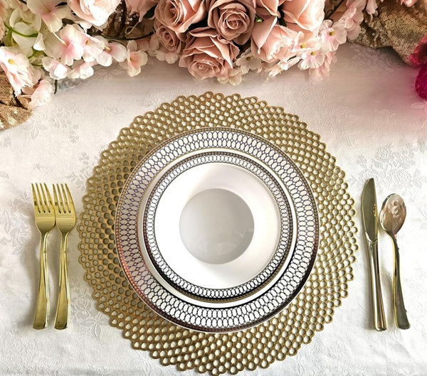 Gold Perforated PVC Placemat