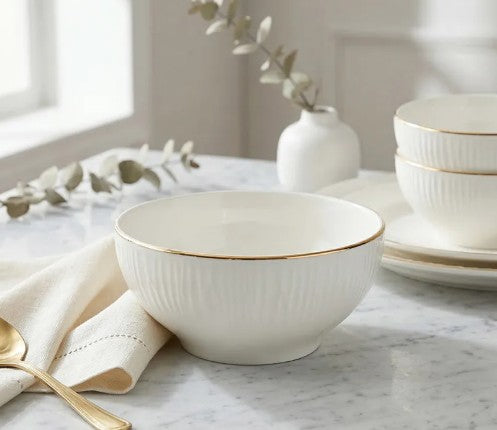 Meghle / Dessert Rippled Porcelain Bowl