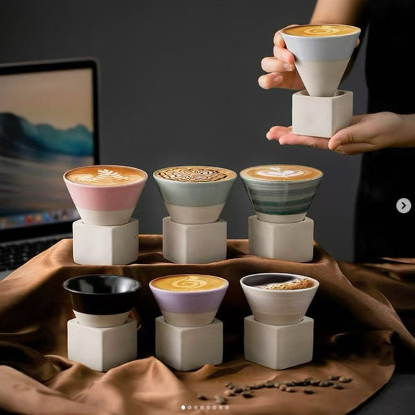 Japanese Coffee Cup With Square Base