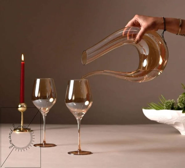 Amber Round Wine Glass