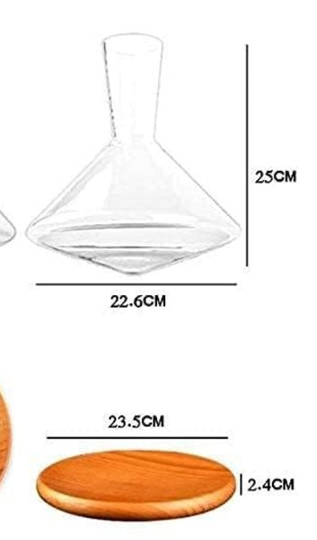Rotating 1000 ml Wine Decanter