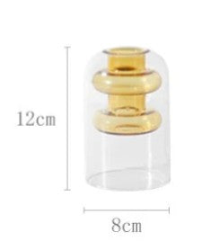 Yellow Artistic Vase /  Candleholder