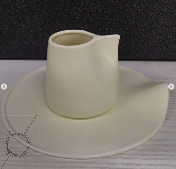 Curved Coffee / Espresso Cup With Saucer
