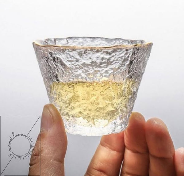 Glass Frosted Coffee Cup With Saucer