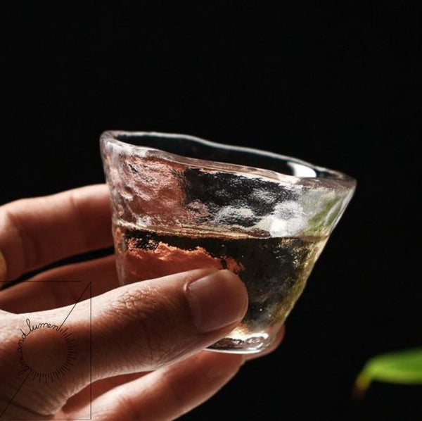 Glass Frosted Coffee Cup With Saucer