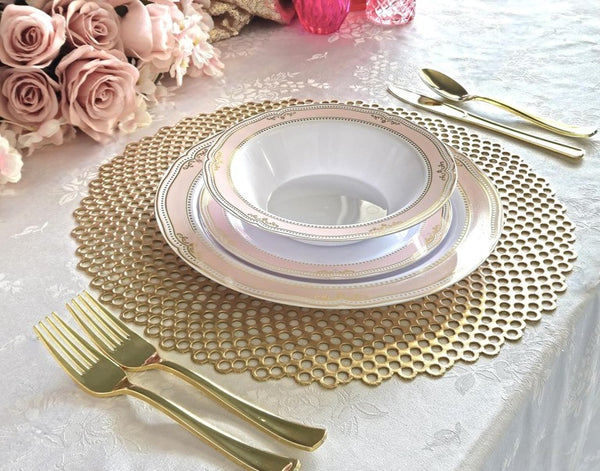 Gold Perforated PVC Placemat