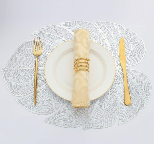 Silver Banana Leaf Placemat