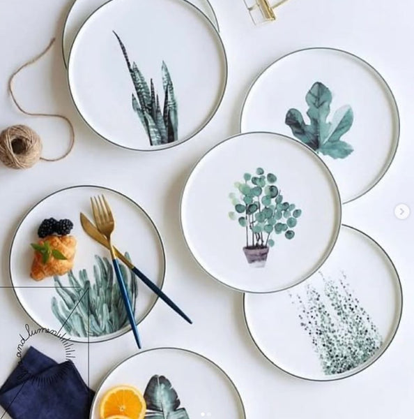 Botanical Plates Set