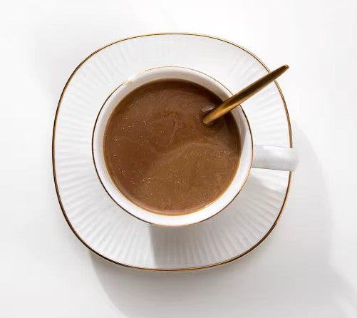Coffee Cup with Saucer Rippled Porcelain