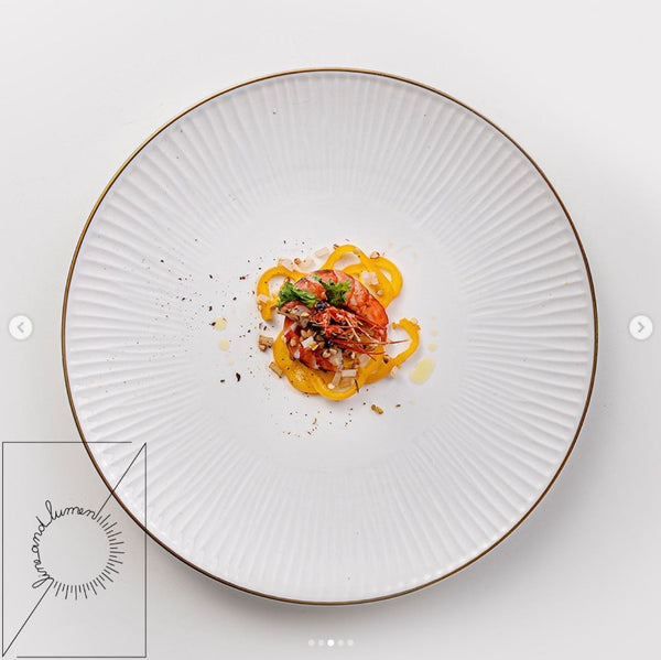 Rippled Porcelain Dinner Set
