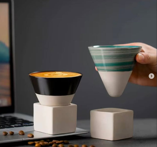Japanese Coffee Cup With Square Base