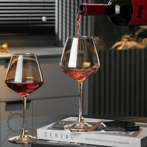 Amber Big Balloon Wine Glass