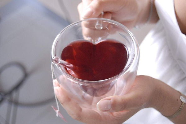 Heart Double Wall Glass Mug