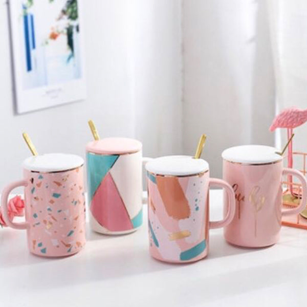 Pink With Colors Collection Mugs