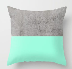 Concrete Cyan Cushion Cover