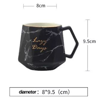 Black Lazy Days Mug