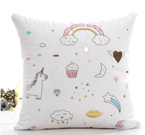 Pink and Gold Unicorn Collection Cushion Cover