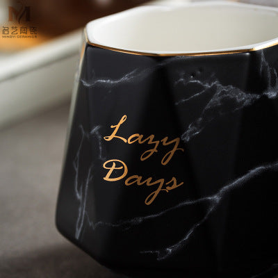 Black Lazy Days Mug