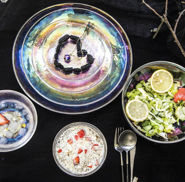 Colorful Dinner Set Without Gold Rim