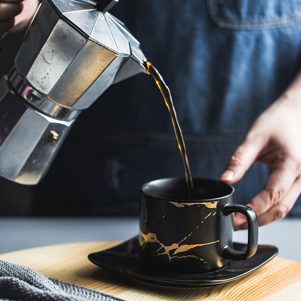 Gold And Marble Coffee Cups