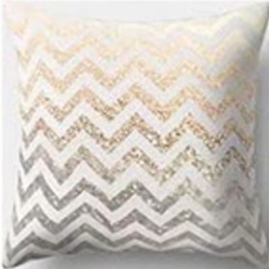 Gold Zigzag Cushion Cover