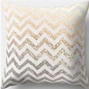 Gold Zigzag Cushion Cover