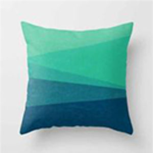 Blue and Green Gradient Cushion Cover