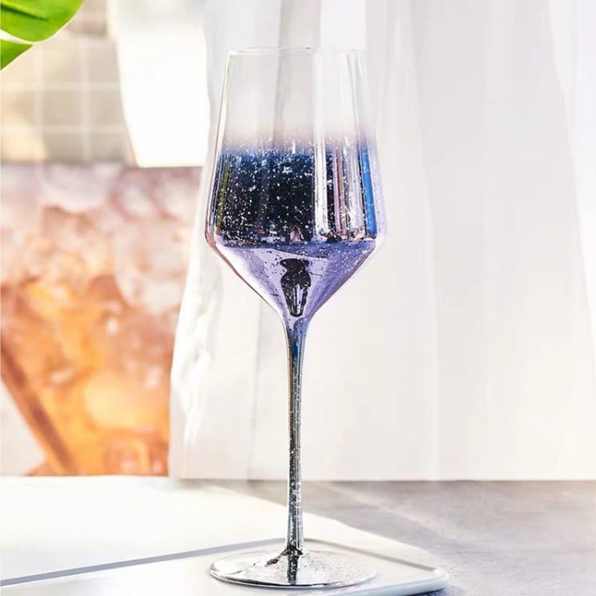 Purple Shiny Star Collection Wine Glass