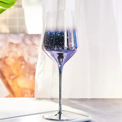 Purple Shiny Star Collection Wine Glass