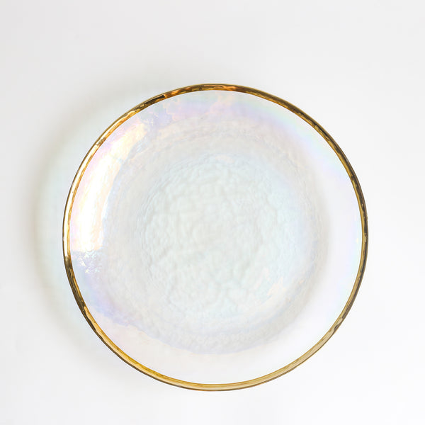 Colorful Dinner Set With Gold Rim