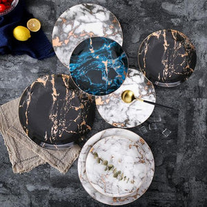 Different Colored Carrara Marble Plates