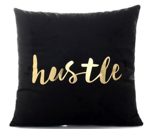 Hustle Black Cushion Cover