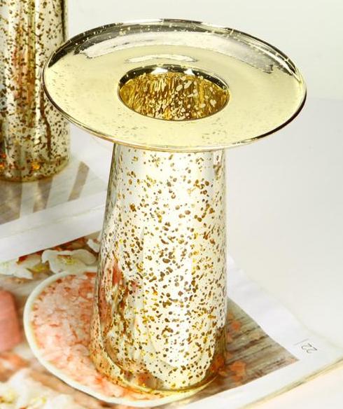 Golden 2 Sized Vases / Candle Holder