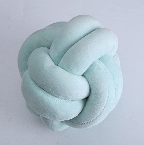 Blue 2 Tubes Knot Pillow