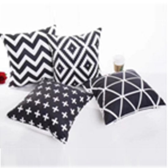 Nordic Back and White Collection Cushion Cover