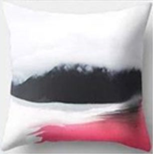 Nature Pink, White and Black Cushion Cover