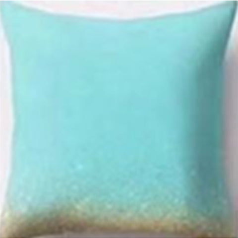 Cyan and Gold Glitter Cushion Cover