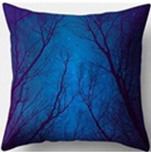 nature Blue Night Cushion Cover