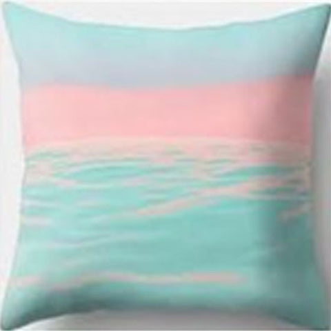 Blue and Pink Sunset Cushion Cover