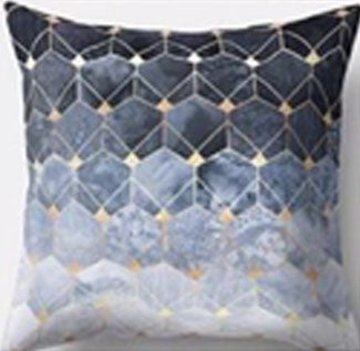 Geometric Gradient Blue Cushion Cover