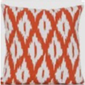 Orange and White Cushion Cover