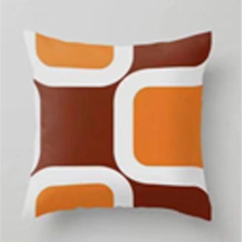 Orange and Brown Cushion Cover