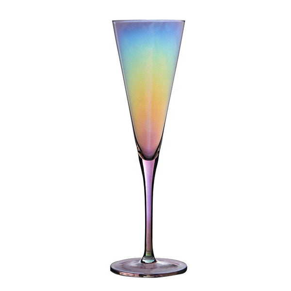 Rainbow V-Shaped Champagne Glass