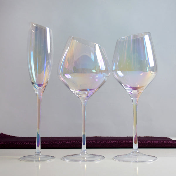 Colorful Scarified Dinnerware Glass