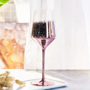 Pink Shiny Star Collection Wine Glass