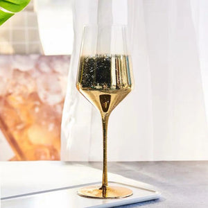 Gold Shiny Star Collection Wine Glass