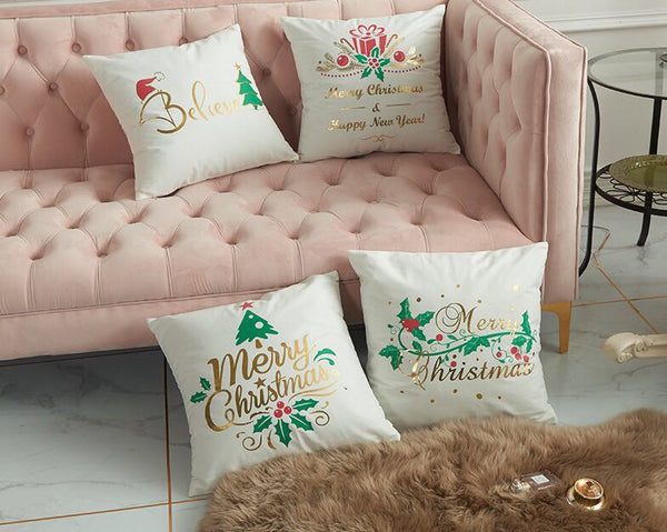 Christmas White and Gold Collection Cushion Cover